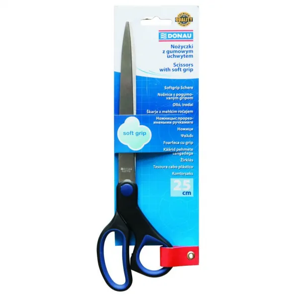 Nožnice DONAU Soft grip 25cm modré
