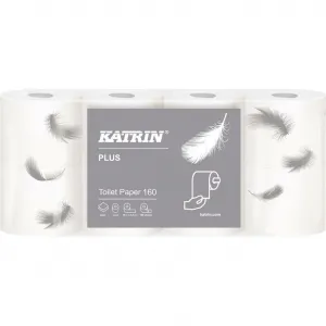 Toaletný papier 2-vrstvový Katrin Plus 160, návin 18 m (8 ks)