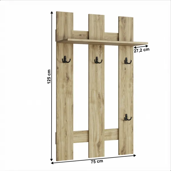 Věšákový panel DORSI Tempo Kondela 75 cm