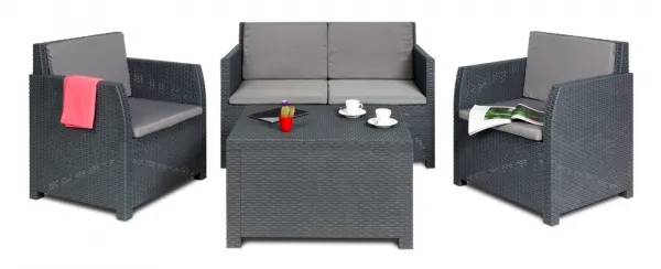 TOOMAX DIANA 4 SEATER záhradný plastový set - grafit