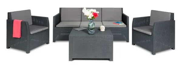 TOOMAX DIANA 5 SEATER záhradný plastový set - grafit