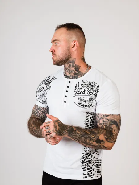 Pánske tričko CIPO & BAXX CT789 WHITE Farba: Biela, Konfekčná veľkosť: M