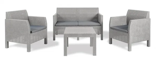 TOOMAX MATILDE 4 SEATER záhradný plastový set - šedá