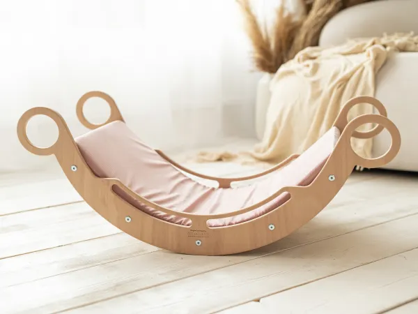 Matrac zo zamatovej látky pre montessori hojdačky Woodisio Farba: Svetlomodrá, Variant: Mini