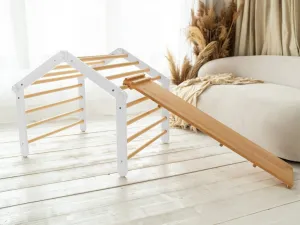 Woodisio Montessori Piklerovej triangel štvorramenný TITO buk Farba: Farebný - modrý, Variant: Triangel