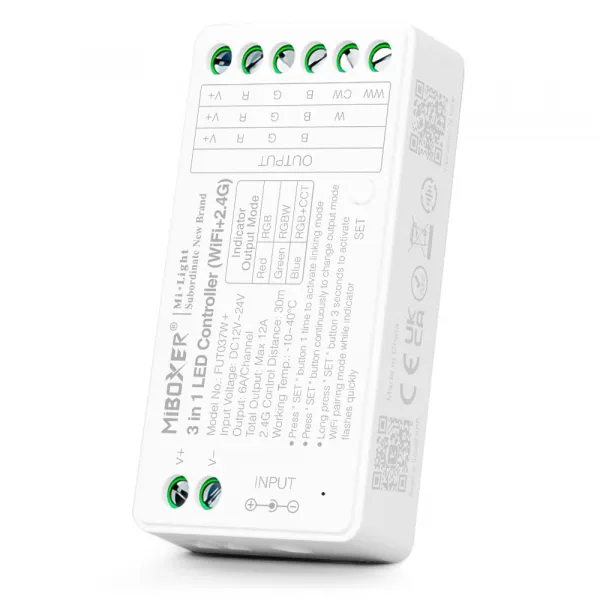LEDprodukt LED RGB / RGBW / RGB Dual White prijímač 3 in 1 RF5 - 2,4GHz WIFI (FUT037W+)