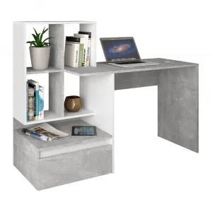 PC stôl s regálom NEREO NEW Tempo Kondela Dub artisan