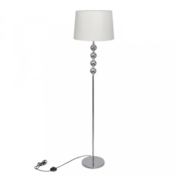Stojacia lampa látka / kov Dekorhome Černá