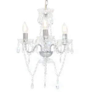 Závesná lampa luster 3 x E14 Dekorhome Černá