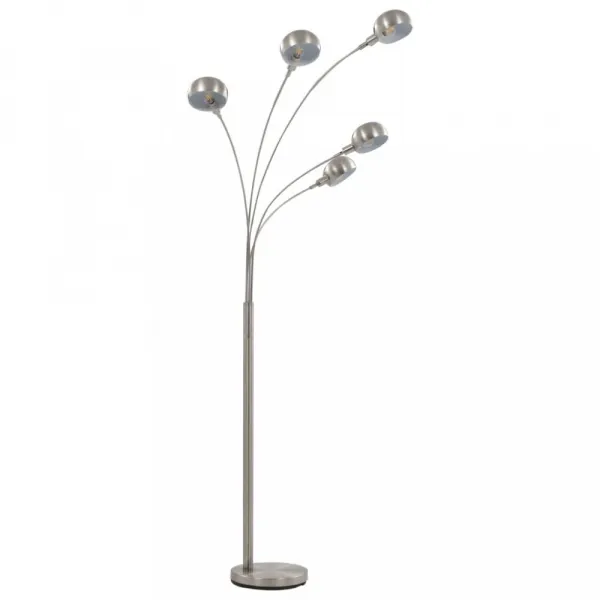 Stojaca lampa 200 cm Dekorhome Stříbrná