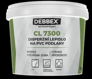 DEN BRAVEN CL 7300 - Disperzné lepidlo na PVC podlahy biela 5 kg