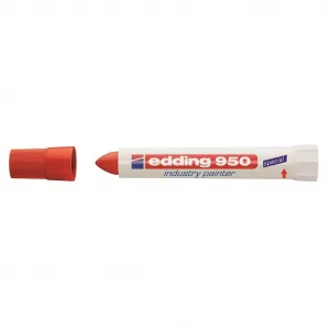 Priemyselný voskový popisovač edding 950 červený