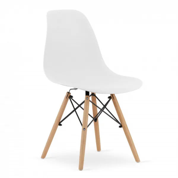 Okrúhly stolový set TODI 80cm biely + 4 stoličky OSAKA biely
