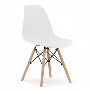 Okrúhly stolový set TODI 80cm biely + 4 stoličky OSAKA biely