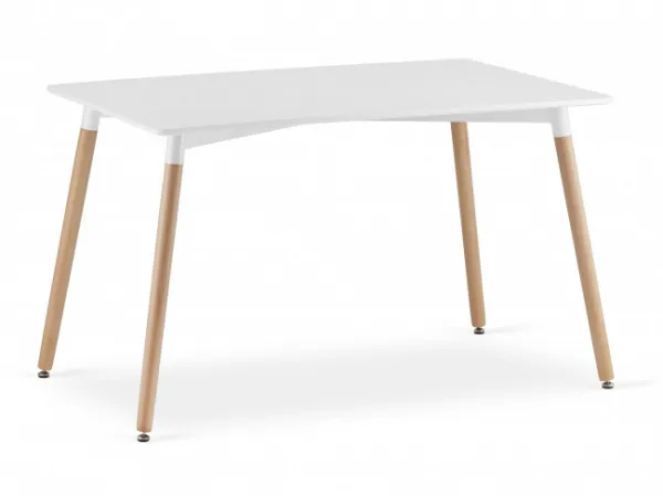 Obdĺžniková stolová súprava ADRIA 120x80 biela + 4 stoličky OSAKA biela