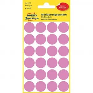 Avery Zweckform Etikety kruhové 18mm Avery ružové