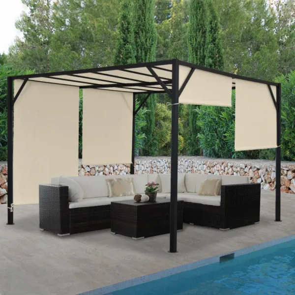 Pergola so sťahovacou strechou 3x3 m Dekorhome