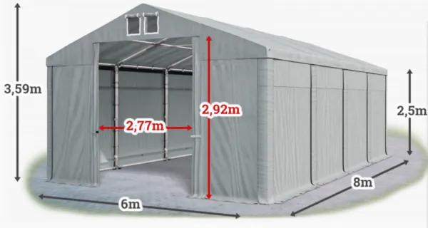 Skladový stan 6x8m PROFI