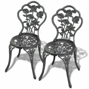 Záhradný bistro set 3 ks liaty hliník Dekorhome Bílá