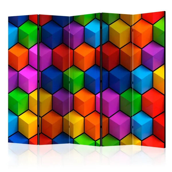 Paraván Colorful Geometric Boxes Dekorhome