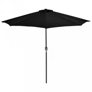 Polkruhový slnečník 270x135 cm Dekorhome Cihlová