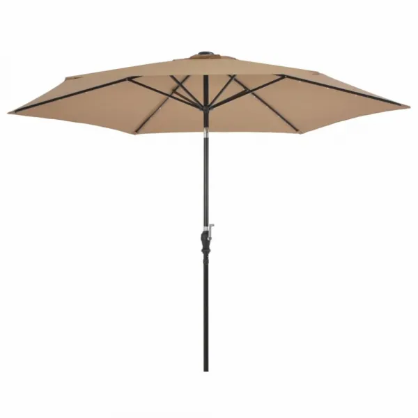 Závesný slnečník s LED Ø 300 cm Bílá