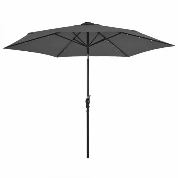 Závesný slnečník s LED Ø 300 cm Bílá