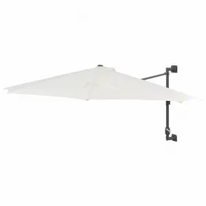 Nástenný slnečník Ø 300 cm látka / kov Dekorhome Černá