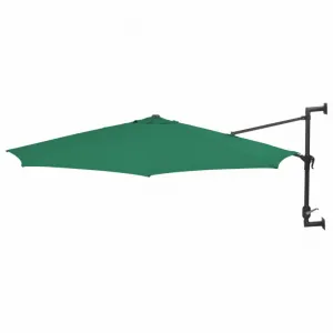 Nástenný slnečník Ø 300 cm látka / kov Dekorhome Černá