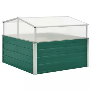Skleník 100x100x85 cm pozinkovaná oceľ / polykarbonát Dekorhome Šedá