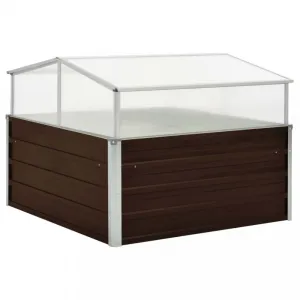Skleník 100x100x85 cm pozinkovaná oceľ / polykarbonát Dekorhome Šedá