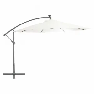 Konzolový slnečník s LED svetlami Ø 350 cm Dekorhome Zelená