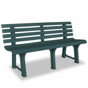 Plastová záhradná lavička Bílá