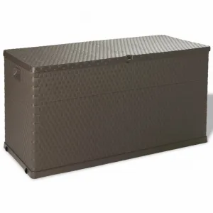 vidaXL Záhradný úložný box, antracitový 120x56x63 cm, PP ratan