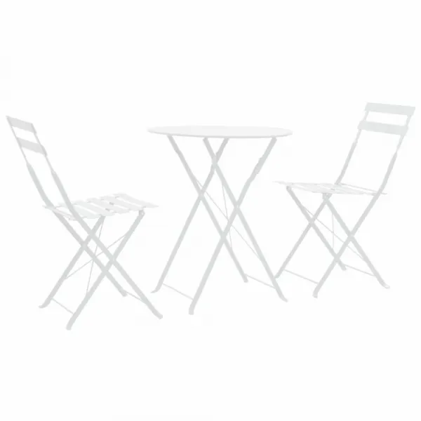 Záhradného bistro set 3 ks oceľ Dekorhome Černá
