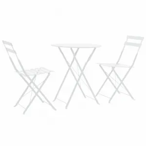 Záhradného bistro set 3 ks oceľ Dekorhome Černá