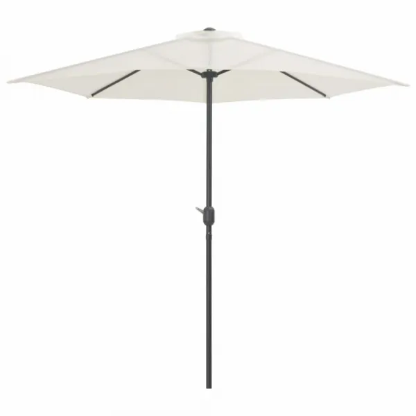 Polkruhový slnečník 270x135 cm Dekorhome Cihlová