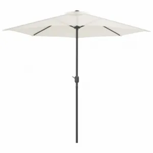 Polkruhový slnečník 270x135 cm Dekorhome Cihlová