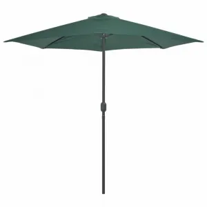 Polkruhový slnečník 270x135 cm Dekorhome Cihlová