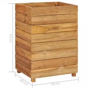 Záhradný kvetináč teakové drevo Dekorhome 100x40x55 cm