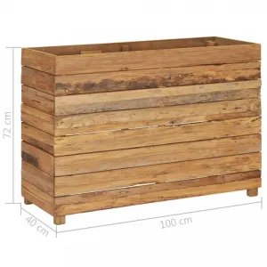Záhradný kvetináč teakové drevo Dekorhome 100x40x55 cm