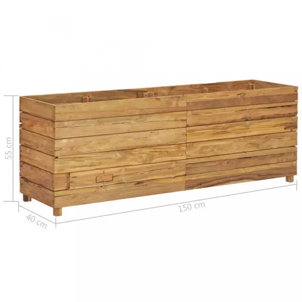 Záhradný kvetináč teakové drevo Dekorhome 100x40x55 cm