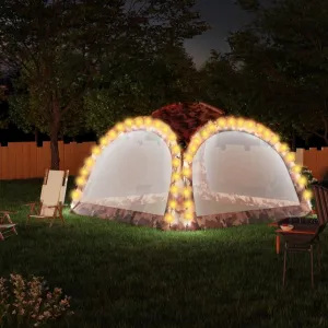 Párty stan s LED svetlami 3,6x3,6 m Dekorhome Modrá
