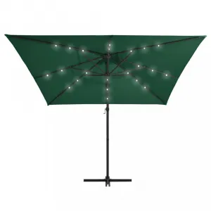 Konzolový slnečník s LED svetlami 250x250 cm Dekorhome Modrá