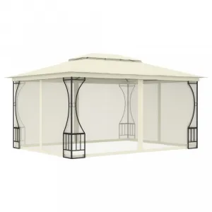 Záhradný altánok so závesmi 3 x 4 m Dekorhome