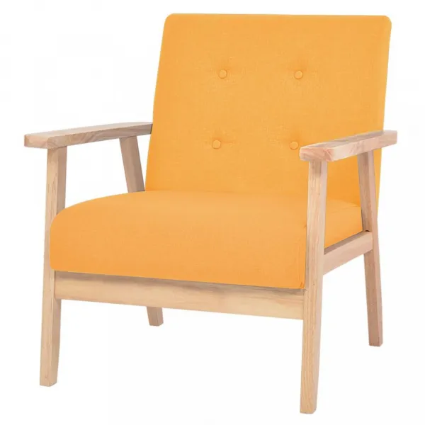 Kreslo textil / drevo Dekorhome Světle šedá