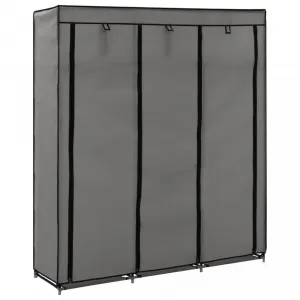 vidaXL Šatník s priehradkami a tyčami hnedý látkový 150x45x175 cm