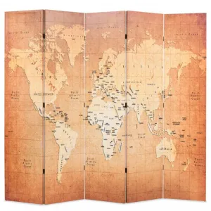 Paraván mapa sveta Dekorhome 4