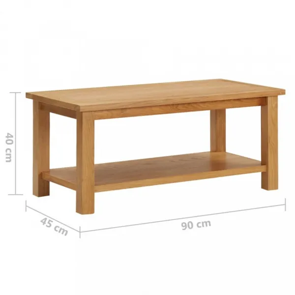 Konferenčný stolík masívne dubové drevo Dekorhome 90x45x40 cm