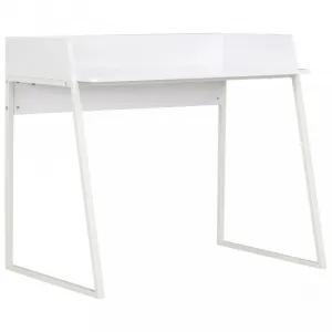 Písací stôl DTD / kov Dekorhome Černá / hnědá